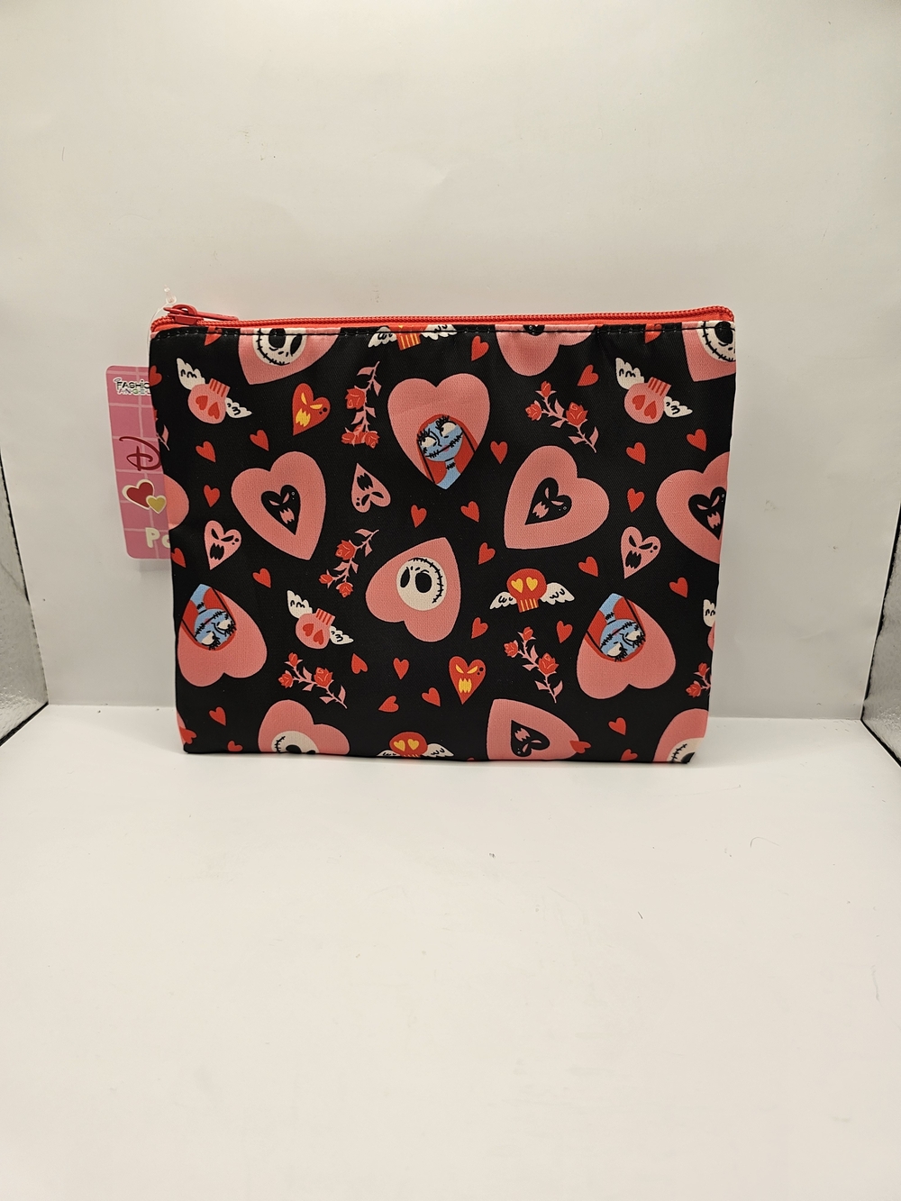 Disney Black & Pink Heart Print Cosmetic Pouch